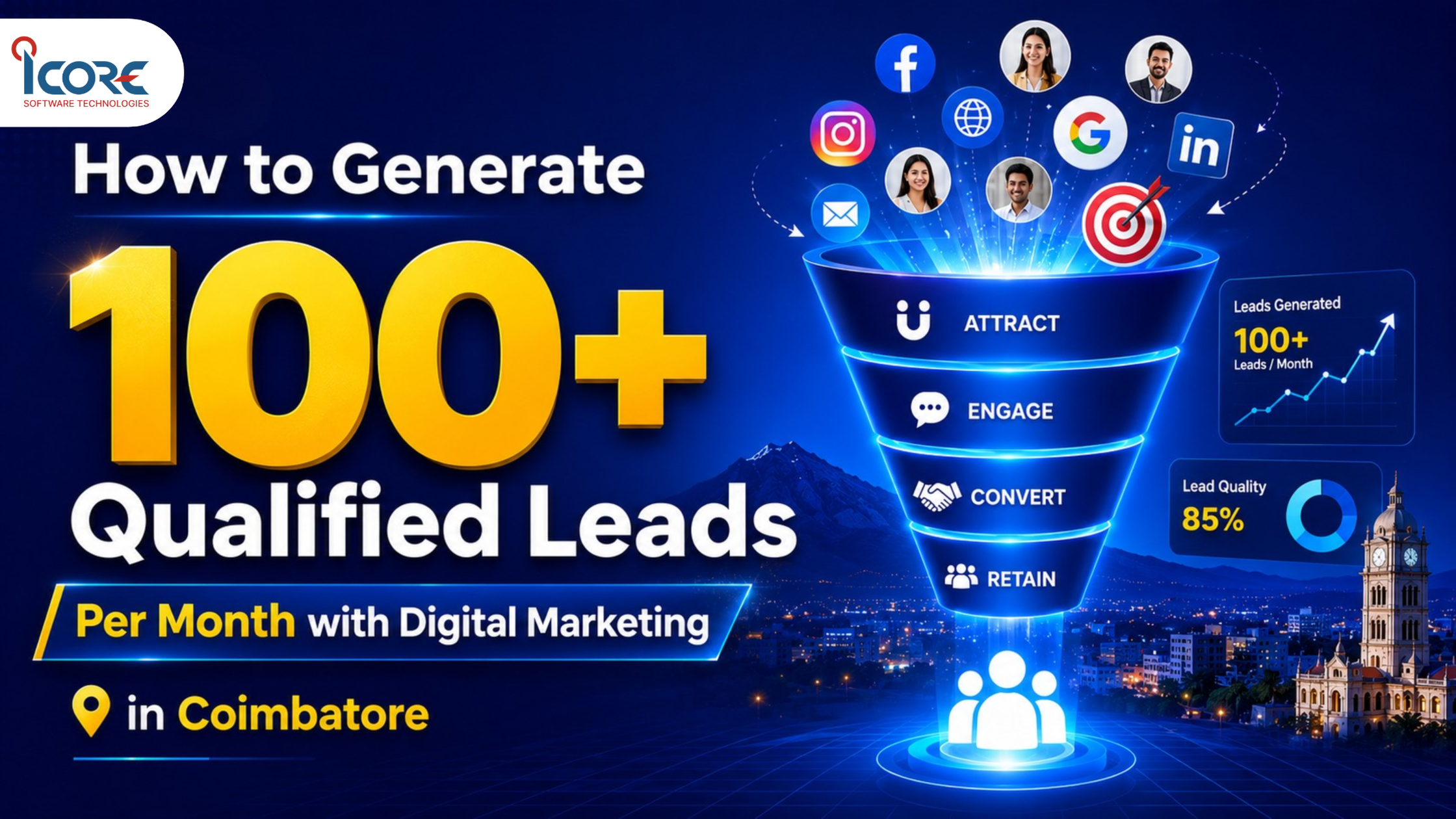 How to Generate 100+ Qualified Leads Per Month with Digital Marketing in Coimbatore
