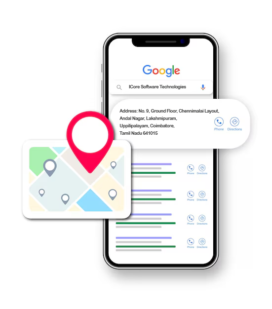 iCore Software Technologies addresses and maps mobile search